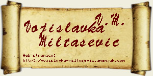 Vojislavka Miltašević vizit kartica